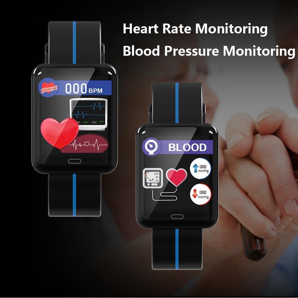 New Smart Sport Watch 1.3 Inch Touch Screen Heart Rate Monitoring Blood Pressure Bracelet For iPhone Android - RAPBLUE