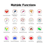 New Smart Sport Watch 1.3 Inch Touch Screen Heart Rate Monitoring Blood Pressure Bracelet For iPhone Android - RAPBLUE