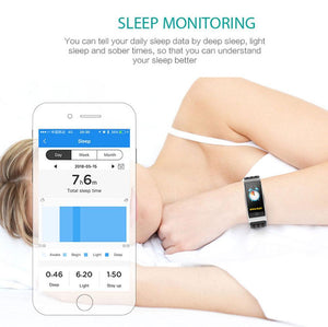 New IP67 Waterproof Smart Bracelet Blood Pressure Fitness Tracker Watch Bracelet For iPhone Android - RAPBLUE