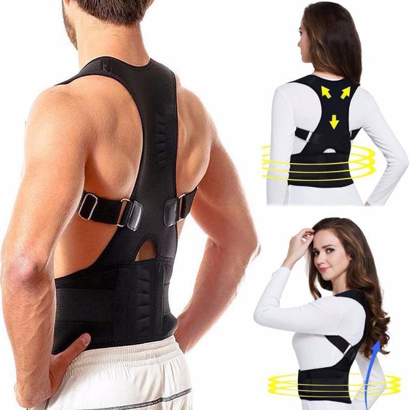 Adjustable Back Posture Corrector Magnetic Therapy Brace Shoulder Back Brace - RAPBLUE