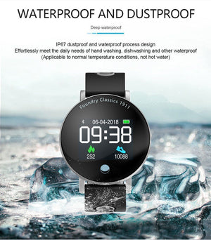 New IP68 Waterproof Bluetooth Fitness Tracker TFT Colour Screen Smartwatch For Android IOS - RAPBLUE