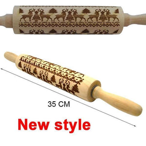 Christmas Embossing Rolling Pin - RAPBLUE