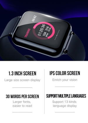 New Waterproof Sport Smartwatch Heart Rate Blood Pressure Monitor Fitness Tracker For iPhone Android - RAPBLUE