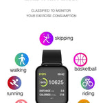 New Waterproof Sport Smartwatch Heart Rate Blood Pressure Monitor Fitness Tracker For iPhone Android - RAPBLUE