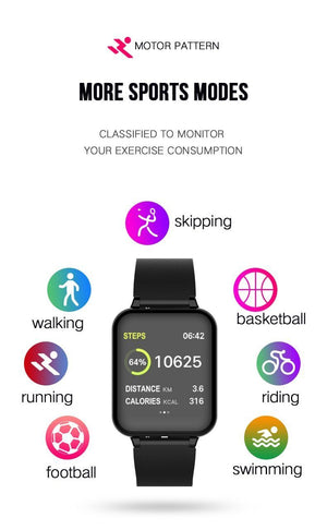 New Waterproof Sport Smartwatch Heart Rate Blood Pressure Monitor Fitness Tracker For iPhone Android - RAPBLUE
