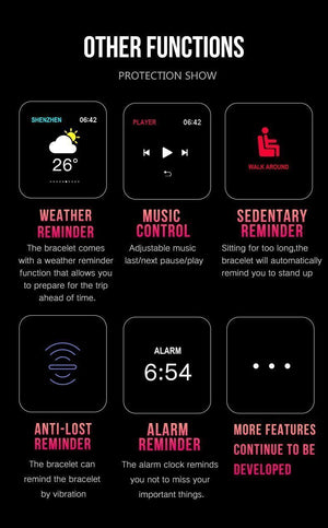 New Waterproof Sport Smartwatch Heart Rate Blood Pressure Monitor Fitness Tracker For iPhone Android - RAPBLUE