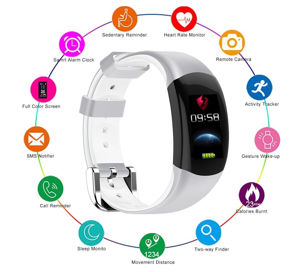 New Smart Fitness Bracelet Big 3D Display Heart Rate Monitor Waterproof Pedometer Smart Band Watch For iPhone Android - RAPBLUE