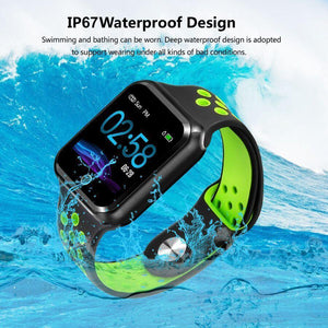 New IP67 Waterproof Sport Fitness Tracker Pedometer Heart Rate Blood Pressure Monitor Smartwatch For iPhone Android - RAPBLUE