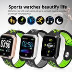 New IP67 Waterproof Sport Fitness Tracker Pedometer Heart Rate Blood Pressure Monitor Smartwatch For iPhone Android - RAPBLUE