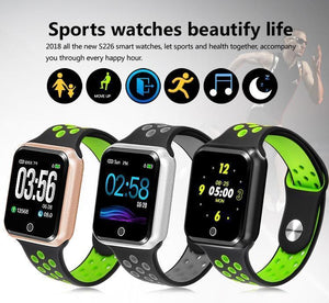 New IP67 Waterproof Sport Fitness Tracker Pedometer Heart Rate Blood Pressure Monitor Smartwatch For iPhone Android - RAPBLUE