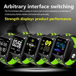 New IP67 Waterproof Sport Fitness Tracker Pedometer Heart Rate Blood Pressure Monitor Smartwatch For iPhone Android - RAPBLUE