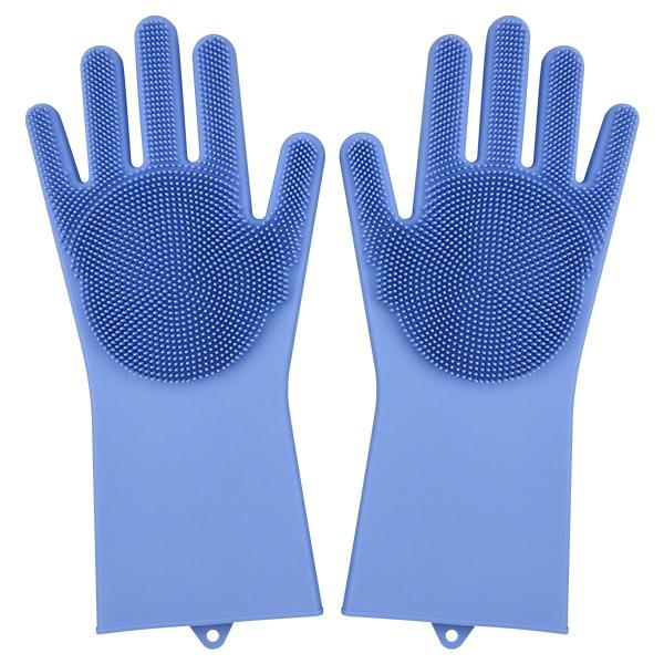 Rubber Scrubber Dish washing and Cleaning Gloves Silicone - RAPBLUE