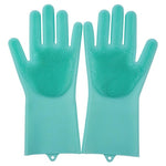 Rubber Scrubber Dish washing and Cleaning Gloves Silicone - RAPBLUE