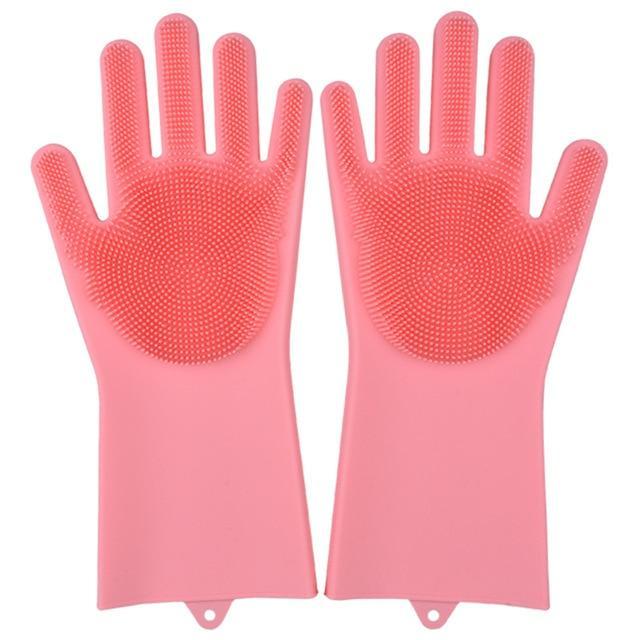 Rubber Scrubber Dish washing and Cleaning Gloves Silicone - RAPBLUE