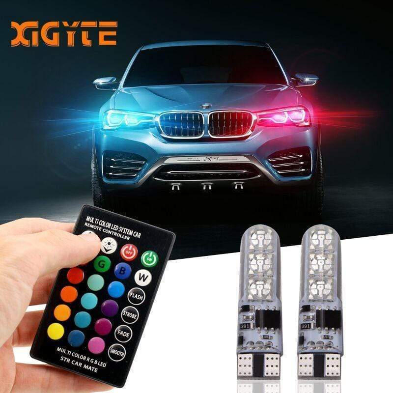 Multi-color Car LED Lights with Remote Control 194 168 501 - RAPBLUE