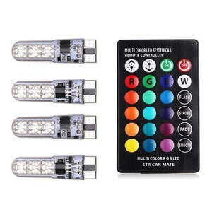 Multi-color Car LED Lights with Remote Control 194 168 501 - RAPBLUE