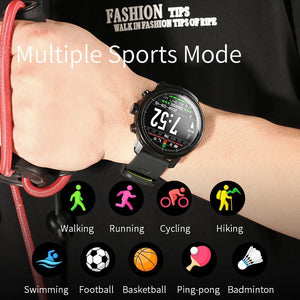 New Smart Watch IP68 Waterproof Multi-Sport Mode Heart Rate Monitoring Weather Forecast Smartwatch - RAPBLUE