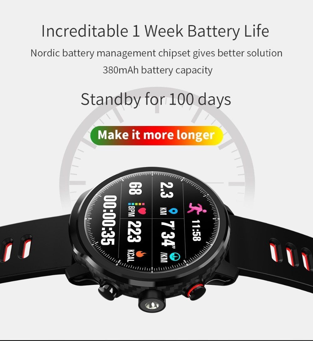 New Smart Watch IP68 Waterproof Multi-Sport Mode Heart Rate Monitoring Weather Forecast Smartwatch - RAPBLUE