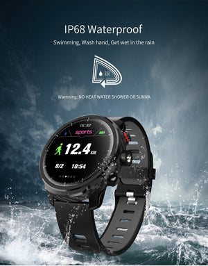 New Smart Watch IP68 Waterproof Multi-Sport Mode Heart Rate Monitoring Weather Forecast Smartwatch - RAPBLUE