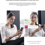 New Lady Smart Bracelet Watch IP68 Waterproof Steel Strap Heart Rate Blood Pressure Tracker Smart Watch For iPhone Android - RAPBLUE