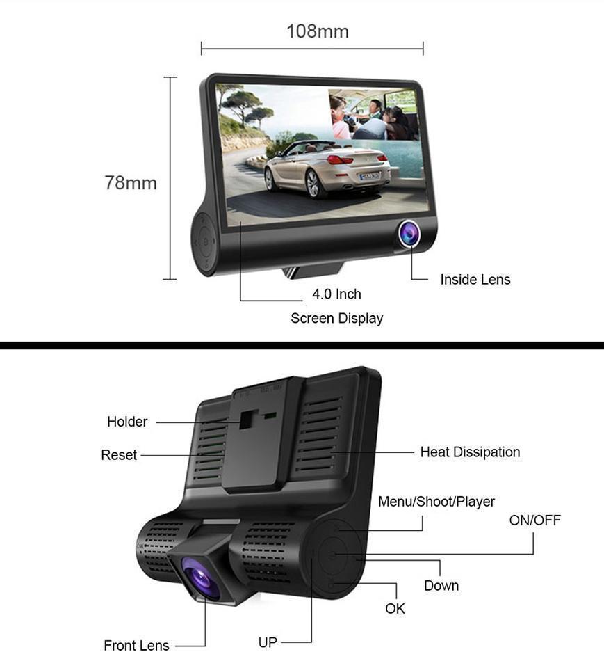 Dual Car Dash Cam - RAPBLUE