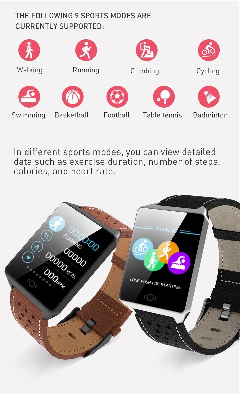 New Smart Watch With Blood Pressure Heart Rate Monitor Sports Fitness Tracker Men Smartwatch For Android iPhones - RAPBLUE