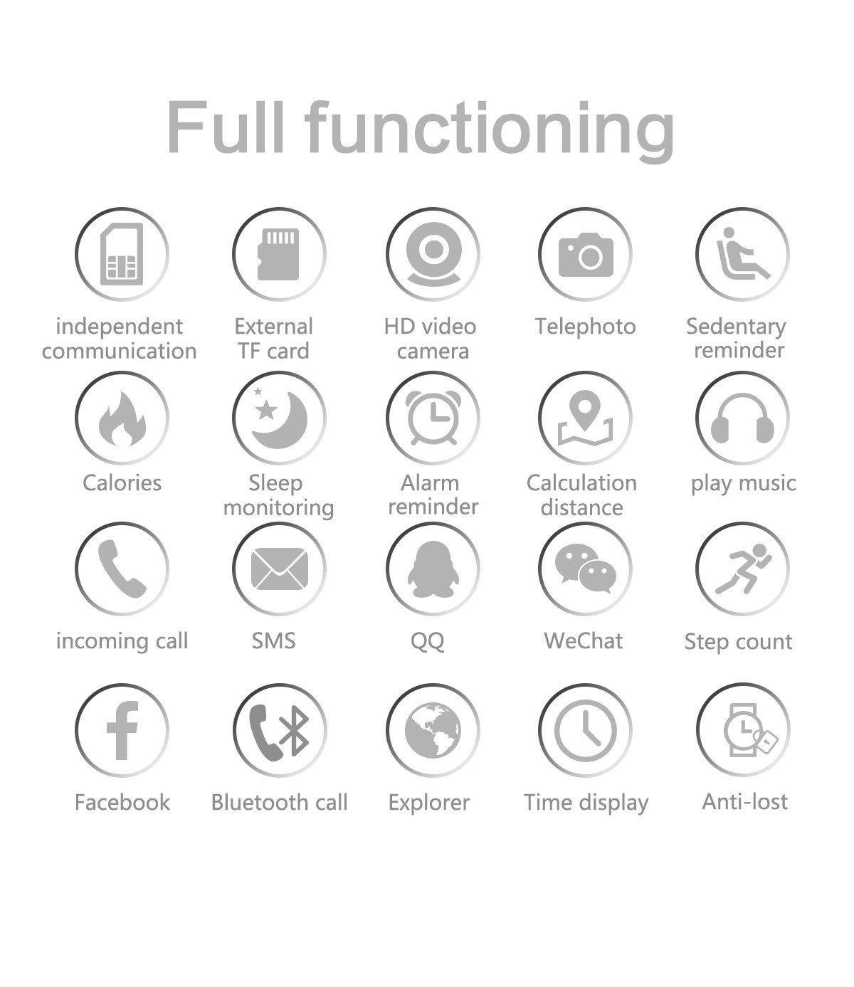 New Smart Sport Watch Fitness Tracker Camera Music Bluetooth Steps Calorie Distance Activity Tracker - RAPBLUE