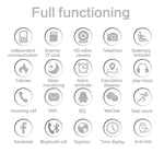 New Smart Sport Watch Fitness Tracker Camera Music Bluetooth Steps Calorie Distance Activity Tracker - RAPBLUE