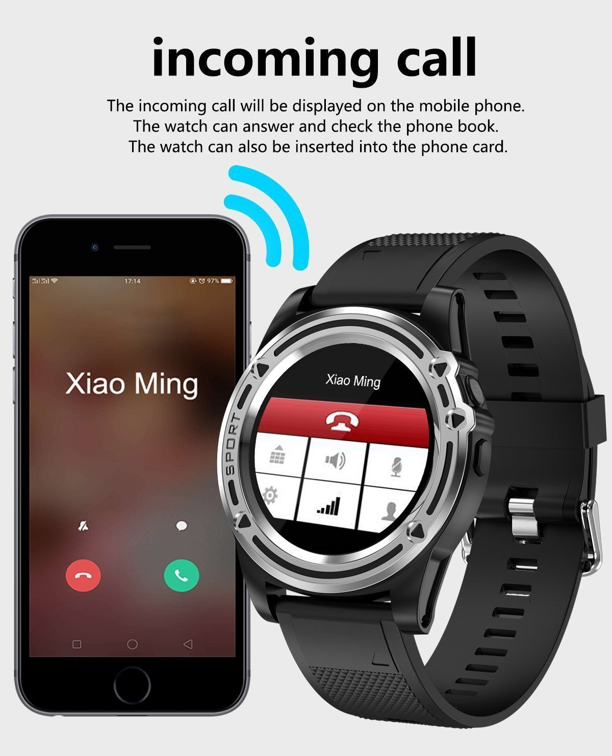 New Smart Sport Watch Fitness Tracker Camera Music Bluetooth Steps Calorie Distance Activity Tracker - RAPBLUE