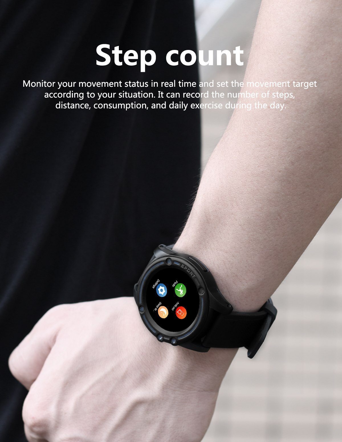 New Smart Sport Watch Fitness Tracker Camera Music Bluetooth Steps Calorie Distance Activity Tracker - RAPBLUE