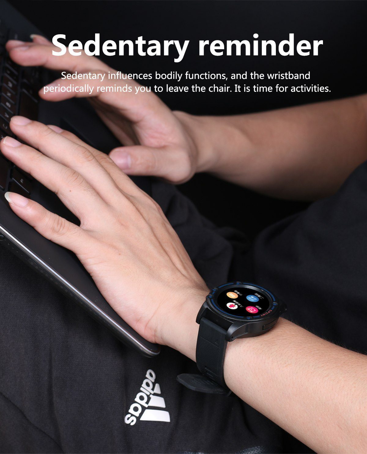 New Smart Sport Watch Fitness Tracker Camera Music Bluetooth Steps Calorie Distance Activity Tracker - RAPBLUE