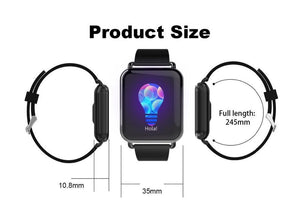 New IP67 Waterproof Dynamic Blood Oxygen Pressure Pedometer Fitness Tracker Heart Rate Smartwatch For Android iPhones - RAPBLUE