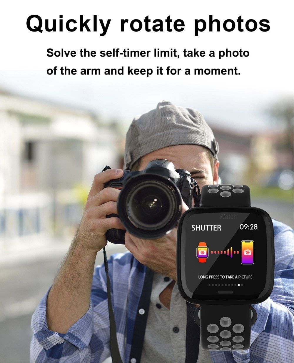 New Smart Watch Waterproof Blood Pressure Heart Rate Monitor Pedometer Cycling Mode Fitness Bracelet Band for IOS Androids - RAPBLUE