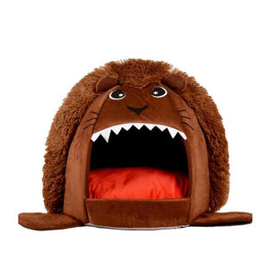 TAILUP Lovely Pet Bed Soft Plush Winter Warm Nest Pet Cat Small Dog Puppy Kennel Bed Sleeping Cave Pet Product Supplies 1023#& - RAPBLUE