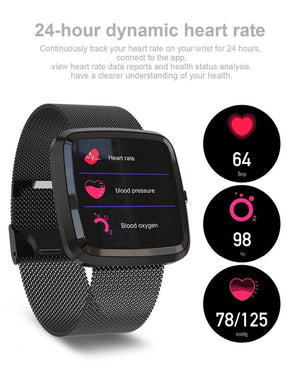 New IP67 Waterproof Smart Watch Heart Rate Blood Pressure Monitor Fitness Tracker For Men Women - RAPBLUE