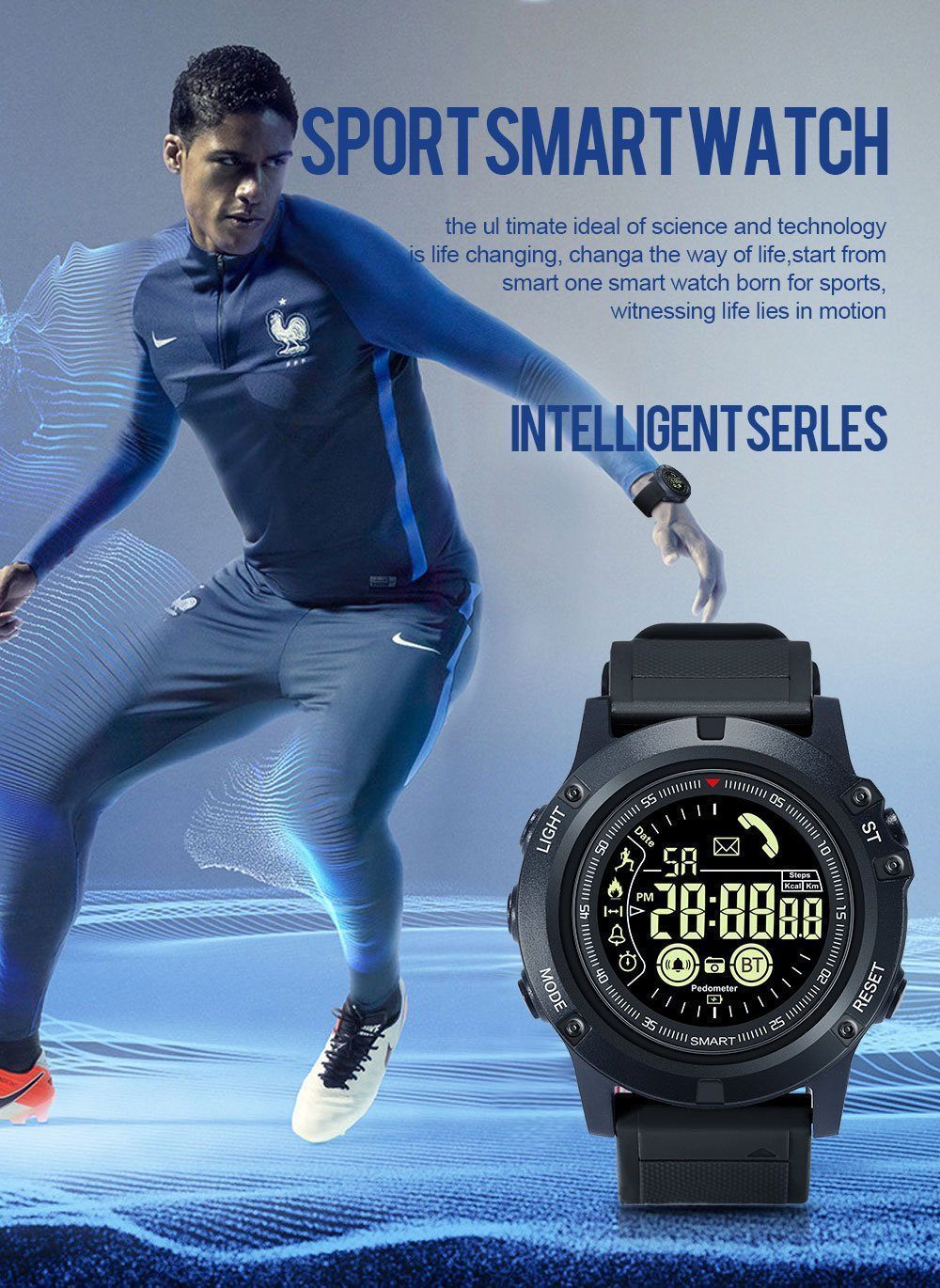 New Professional Sport Smart Watch Men IP68 Waterproof 1.24 Inch Display Smartwatch For Android IOS - RAPBLUE