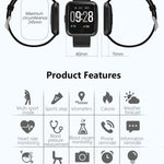 New Long Standby Time Smart Watch Blood Pressure Oxygen Smartwatch Waterproof Heart Rate Monitor for IOS Android - RAPBLUE