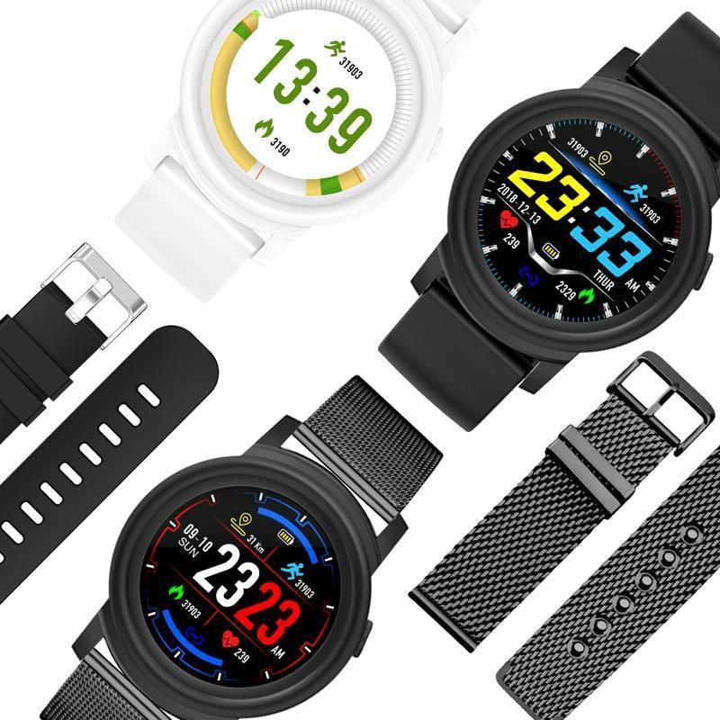 Full HD IPS Circular Screen Band Heart Rate Monitor Sport Mode Fitness Tracker Smart Watch - RAPBLUE