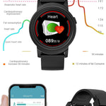 Full HD IPS Circular Screen Band Heart Rate Monitor Sport Mode Fitness Tracker Smart Watch - RAPBLUE