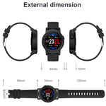 Full HD IPS Circular Screen Band Heart Rate Monitor Sport Mode Fitness Tracker Smart Watch - RAPBLUE