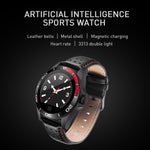 New Leather Band Smart Watch With Heart Rate Sleep Monitor Fitness Tracker Blood Pressure Smartwatch For iPhone Android - RAPBLUE
