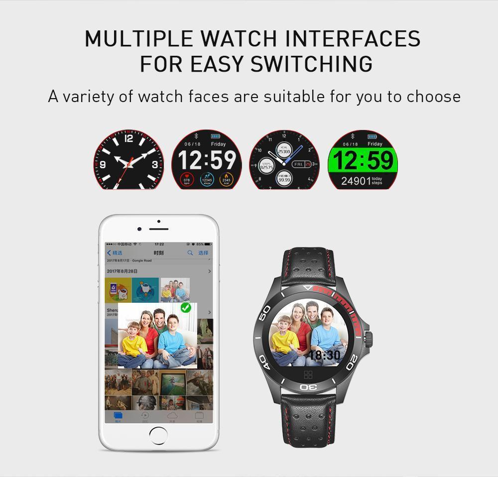 New Leather Band Smart Watch With Heart Rate Sleep Monitor Fitness Tracker Blood Pressure Smartwatch For iPhone Android - RAPBLUE