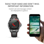 New Leather Band Smart Watch With Heart Rate Sleep Monitor Fitness Tracker Blood Pressure Smartwatch For iPhone Android - RAPBLUE