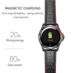 New Leather Band Smart Watch With Heart Rate Sleep Monitor Fitness Tracker Blood Pressure Smartwatch For iPhone Android - RAPBLUE