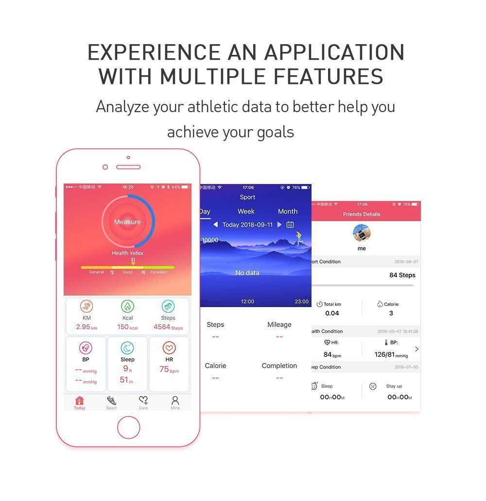 New Leather Band Smart Watch With Heart Rate Sleep Monitor Fitness Tracker Blood Pressure Smartwatch For iPhone Android - RAPBLUE