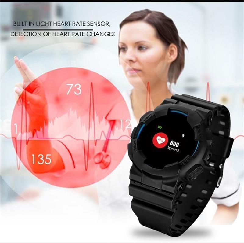 New Smart Watch IP68 Fitness Tracker Blood Pressure/Heart Rate Monitor Bluetooth Outdoor Waterproof Smartwatch - RAPBLUE