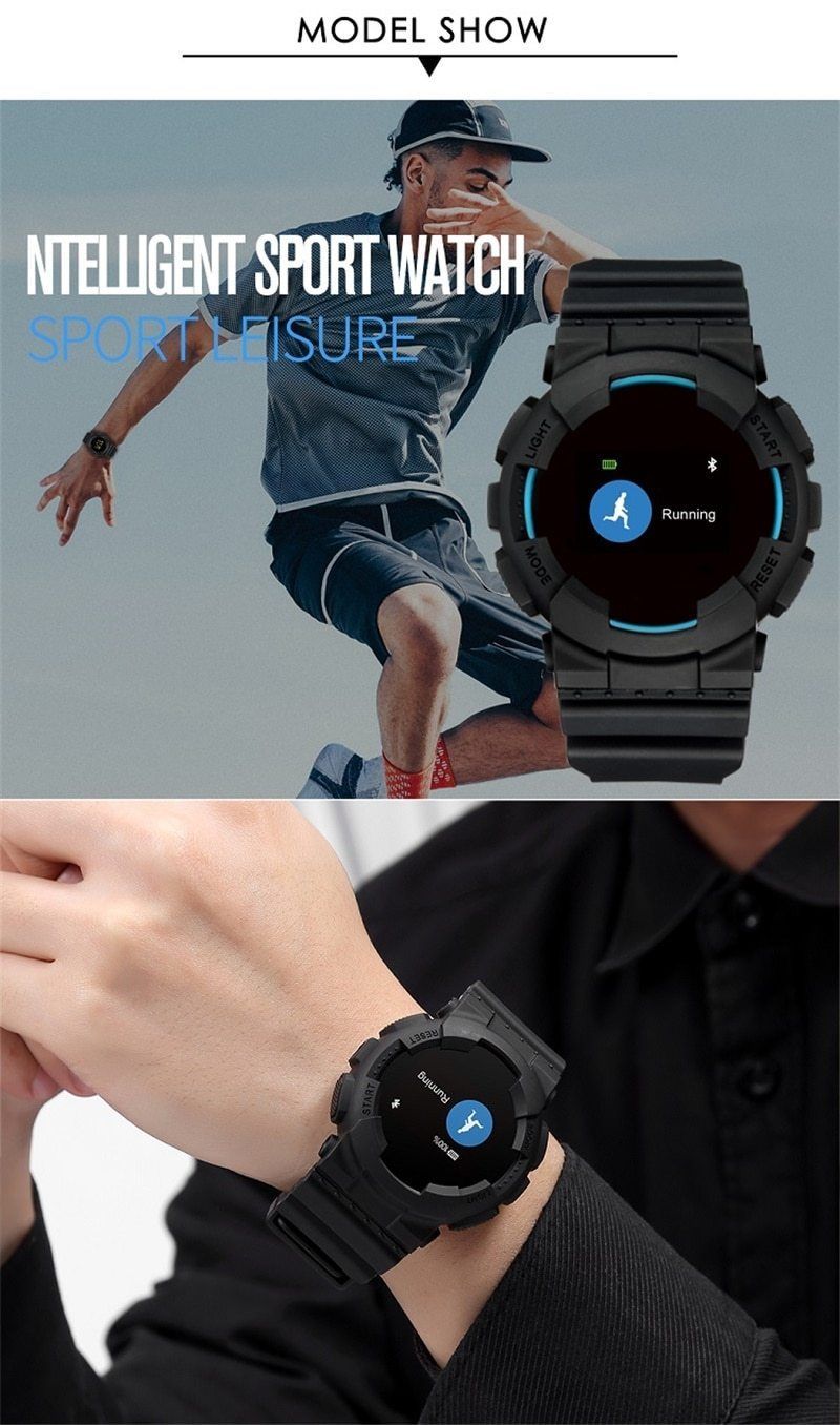 New Smart Watch IP68 Fitness Tracker Blood Pressure/Heart Rate Monitor Bluetooth Outdoor Waterproof Smartwatch - RAPBLUE