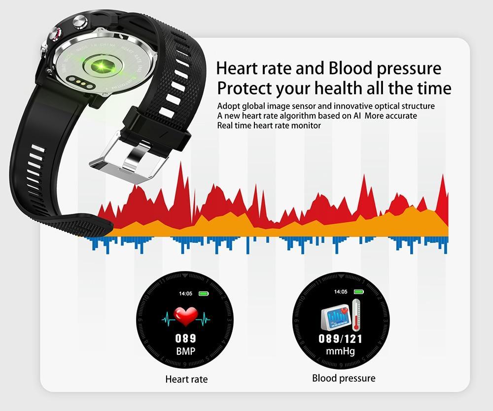 New Smart Watch 1.3'' IP68 Waterproof Bluetooth 4.2 Smartwatch Heart Rate Monitoring Compass Sport Watch For Android iOS - RAPBLUE