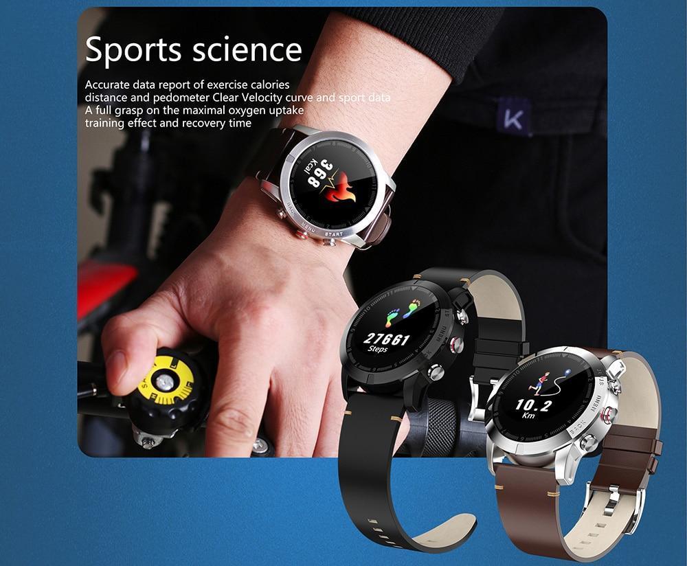 New Smart Watch 1.3'' IP68 Waterproof Bluetooth 4.2 Smartwatch Heart Rate Monitoring Compass Sport Watch For Android iOS - RAPBLUE