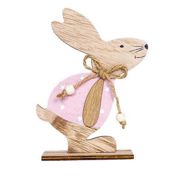 Easter Wooden Rabbit Decorations - RAPBLUE